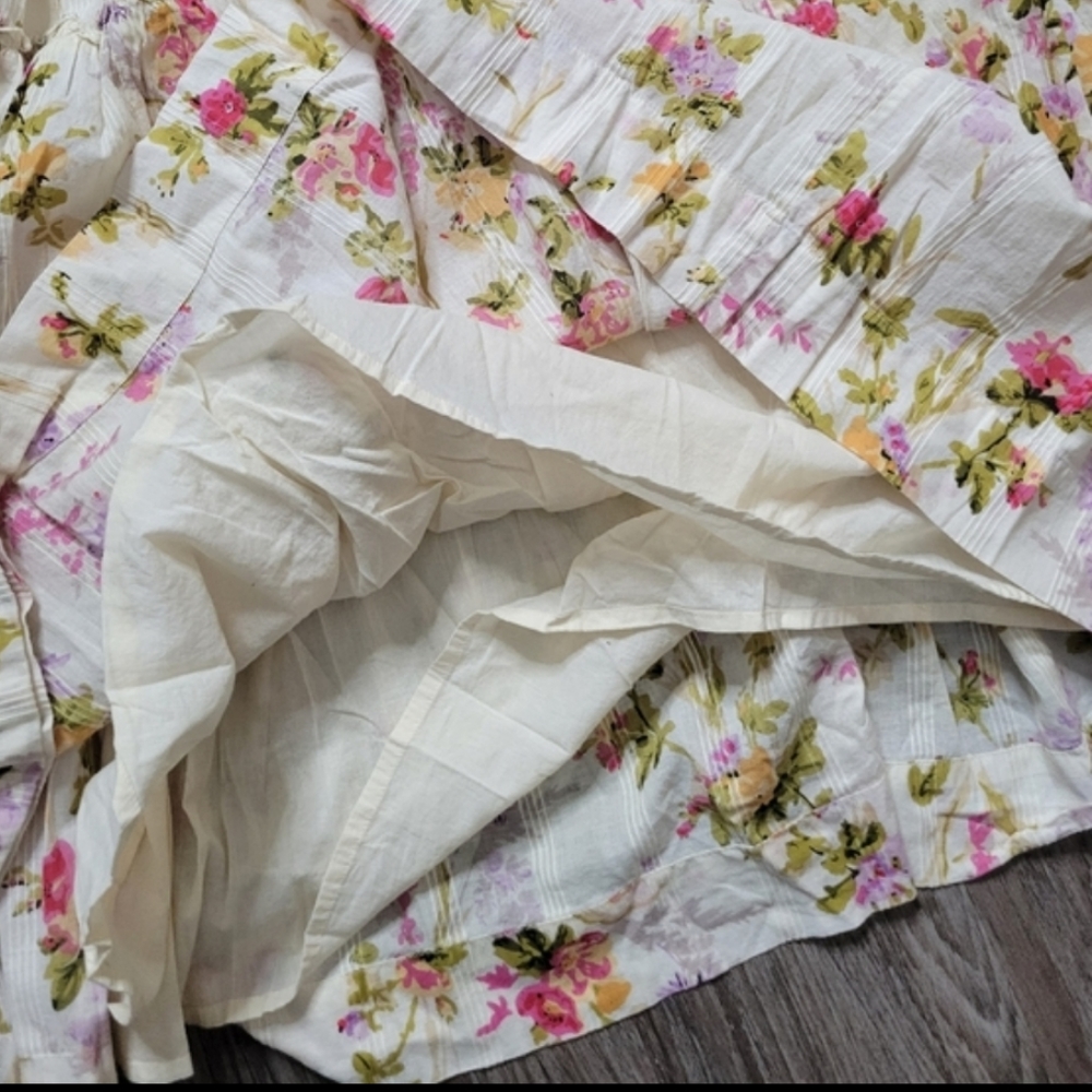 Mille Resort & Travel Floral Puff Sleeve Zoe Trianon Midi Dress Cottagecore MD - Picture 8 of 14